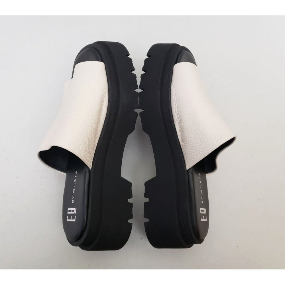 E8 by Miista Maggie Flatform Sandals Off White Grained Leather Womens 38 - Picture 4 of 5